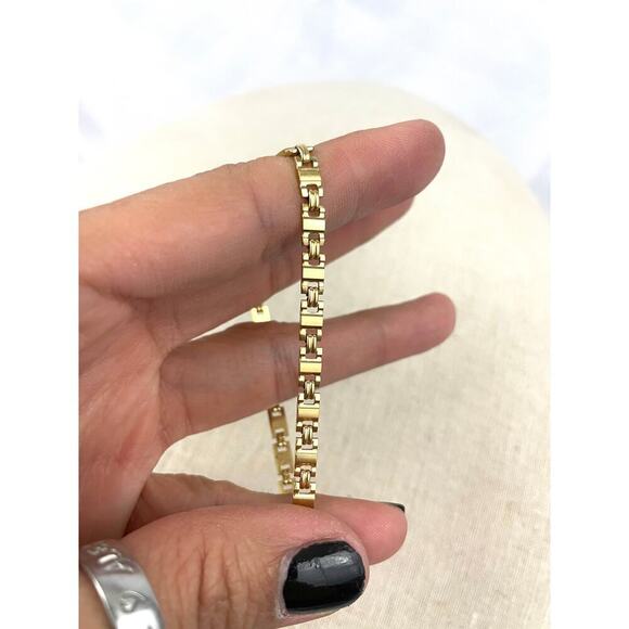 VTG Speidel Gold Tone ID chain link Bracelet Engraved BILLIE Customized 7" USA - Picture 12 of 16